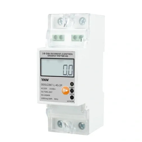 Single-Phase Din Rail-type Payment-Control Energy Meter 4G(2P)