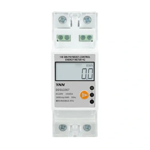 Single-Phase Din Rail-type Payment-Control Energy Meter 4G(2P)