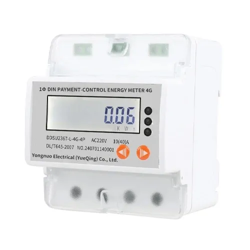 Single-Phase Din Rail-type Payment-Control Energy Meter 4G(4P)