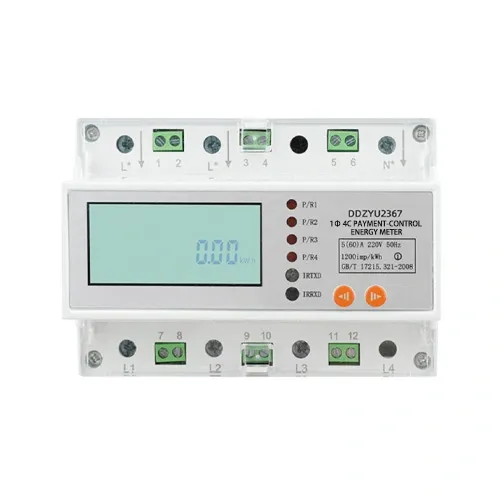Single-Phase Three/Four-Circuit Payment-Control Energy Meter